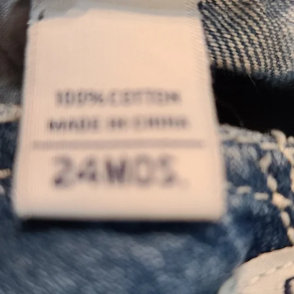 OshKosh Toddler Girl's Denim Overall Dress Pockets Size 24 months EUC - Picture 9 of 10